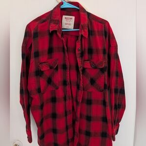 Mossimo Red and Black Plaid Shirt